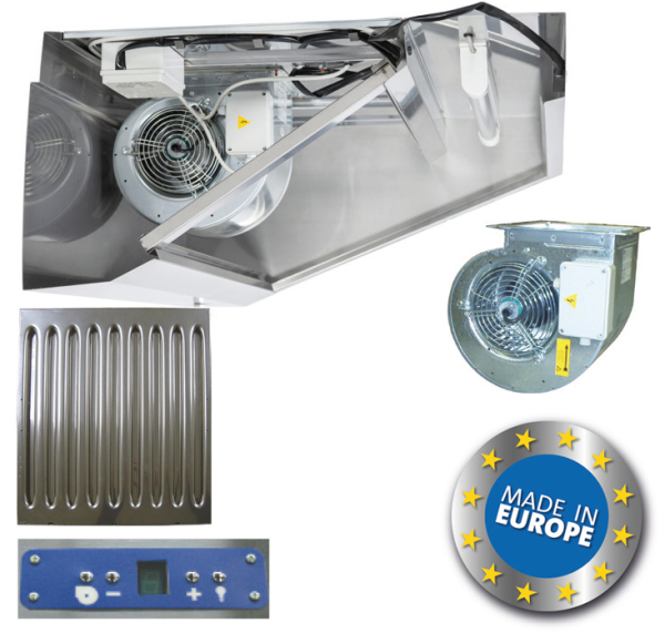 Wandhaube mit Motor und Regler, 2000 x 700 x 450 mm